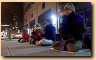 Falun Gong street protest