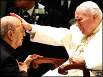 Fr. Marcial with Pope John Paul II