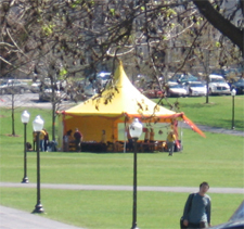 Scientology's yellow tent